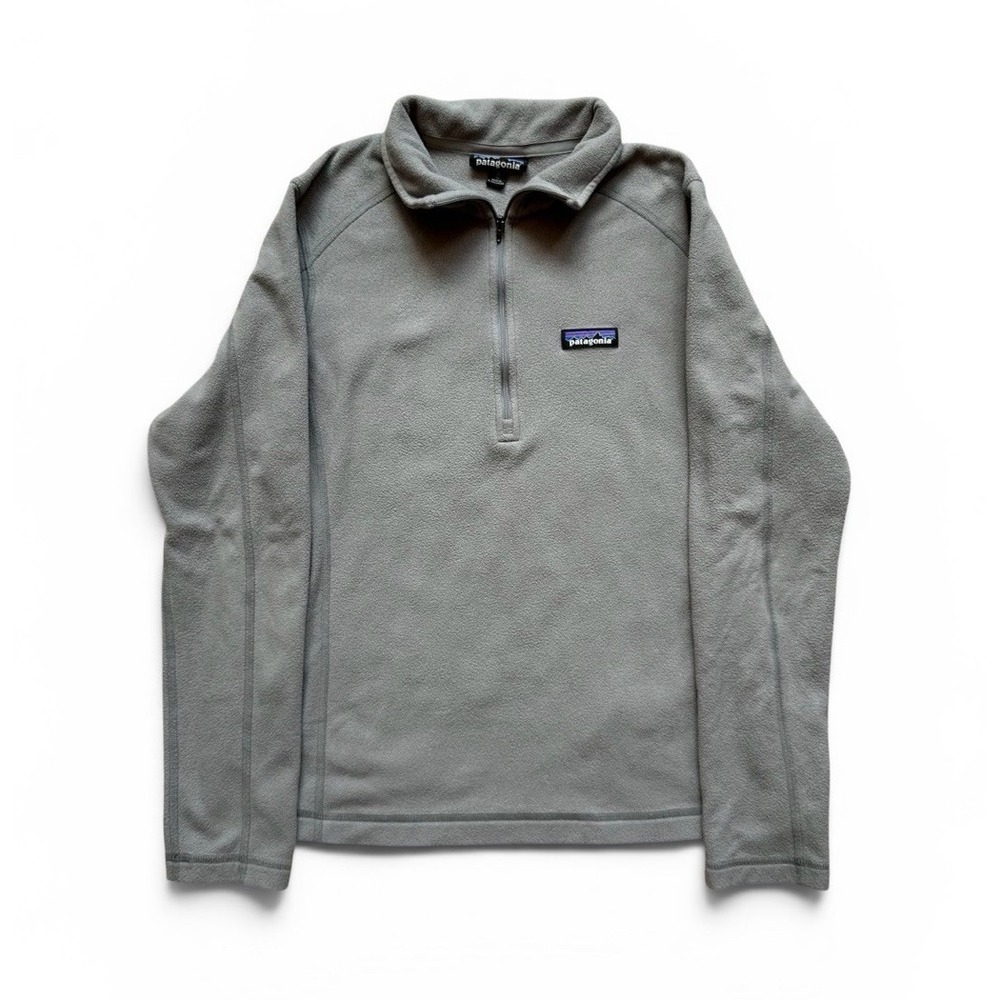 Patagonia 1/4 Zip Fleece Jacket Sweater Gray Long Sleeve Women's Size Medium M